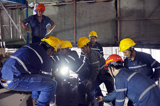 Local employees at work