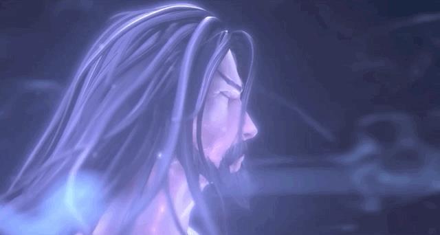 Jiang Ziya with black hair and Jiang Ziya with black hair and white hair.